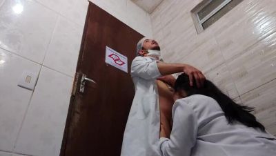Hot Latina Nurse Jennyferpimenta Sneaky Bareback Sex With Asian Doctor in Hospital Bathroom - Teen Amateur 4K - veryfreeporn.com - Brazil