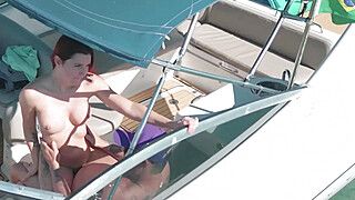 Drone captures couple having sex on a speedboat at sea - ah-me.com