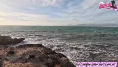 Skinny German MILF Lina Fitness fucks outdoors in Mallorca - Blonde amateur public sex - veryfreeporn.com - Germany