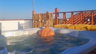 Amateur Blonde Mature Wife Enjoys Naked Pleasure In Whirlpool - hclips.com