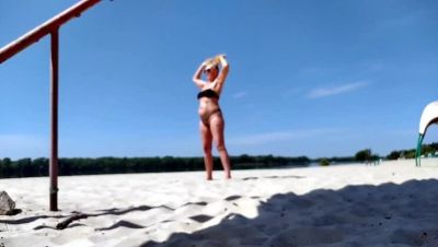 Amateur MILF Lukerya in Lingerie Solo Play at Park & Beach - HD Webcam - veryfreeporn.com