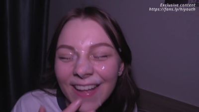 Pov: Amateur Blowjob Ended With A Waterfall Of Cum On Her Cute Face - hclips.com