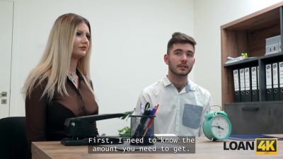 LOAN4K. Family couple came to get a loan and wife decided to fuck with a manager right there - hotmovs.com - Czech Republic