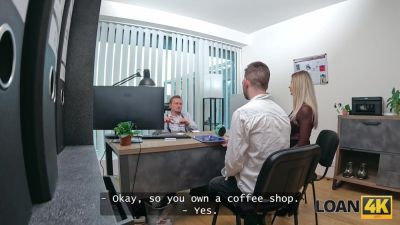 LOAN4K. Family couple came to get a loan and wife decided to fuck with a manager right there - hotmovs.com - Czech Republic