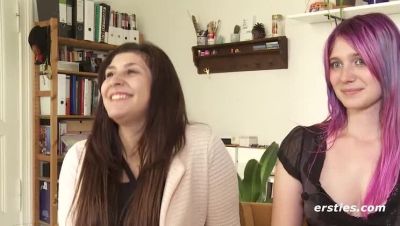 Lindsey Cruz - German Lesbian Amateurs Maria M & Julie Fingering Each Other's Shaved Pussies - Big Tits & Pierced Nipples - veryfreeporn.com - Germany