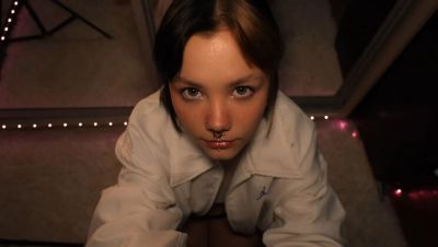 Amateur Teen Brunette Blowjob with Cum in Mouth - Body_Lyric Homemade POV - porntry.com
