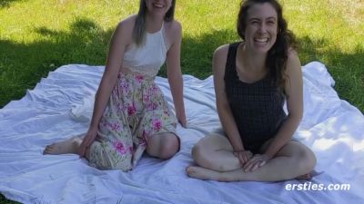 Sexy Married Couple From Canada Have Lesbian Strap On Sex Outdoors With Laney Day - hclips.com - Canada